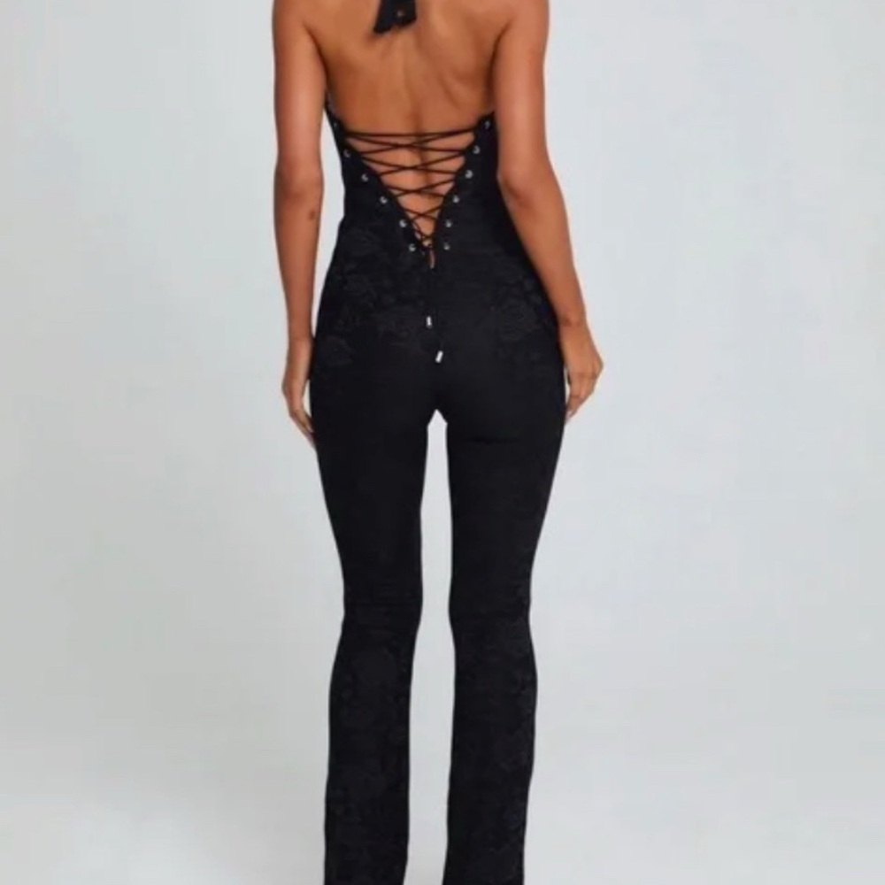 Outcast black  Halter Jumpsuit with Strappy Front - Picture 2 of 3